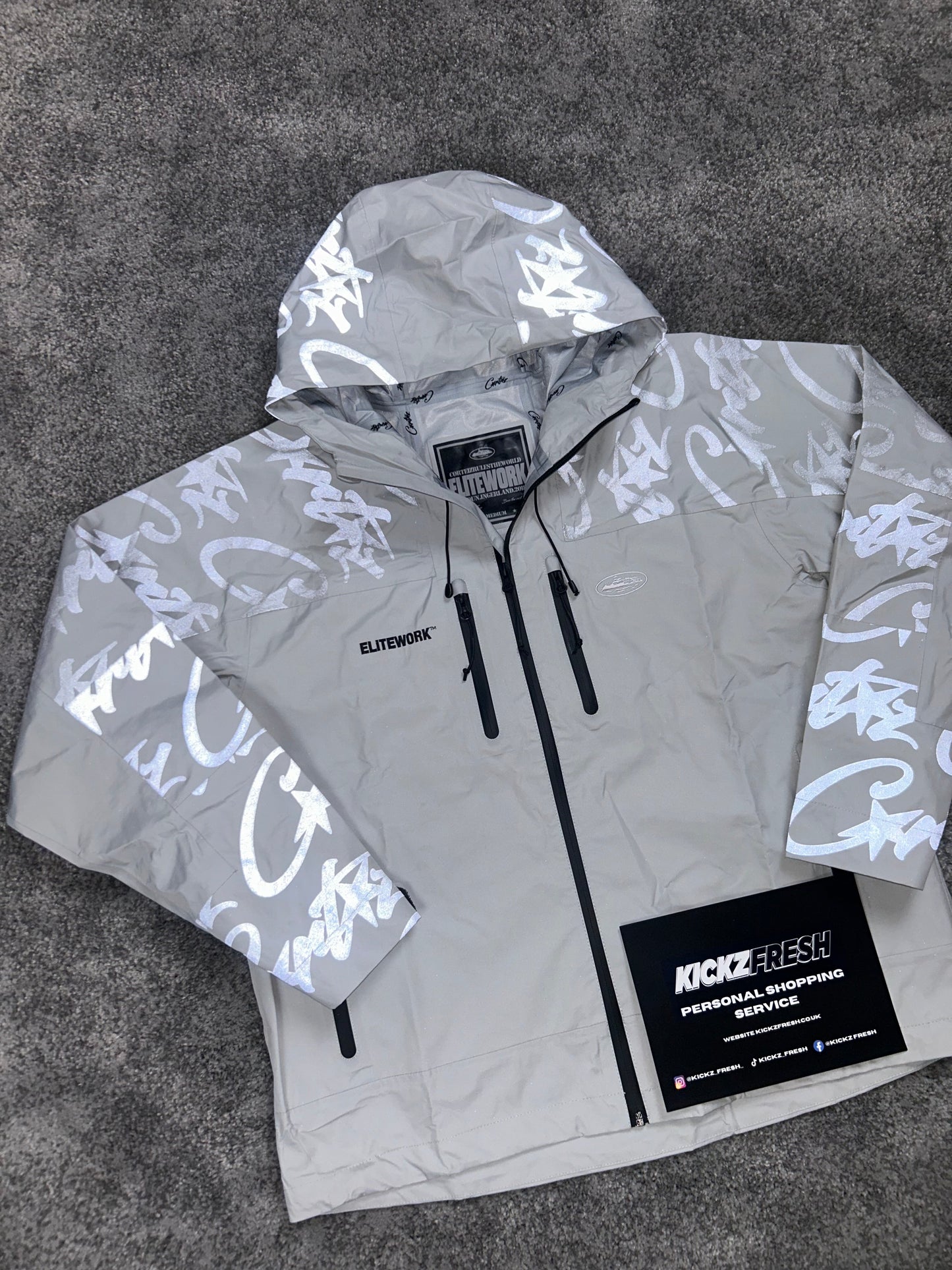 Corteiz Elitework Shell Grey Jacket