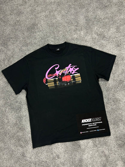 Corteiz No Time 4 Luv Black Tee Shirt