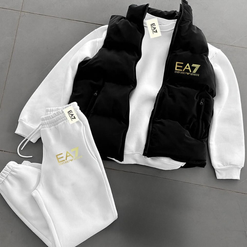 Ensemble EA – Doudoune, Sweat & Pantalon de Jogging