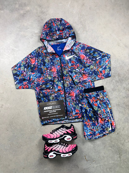 Nike Windrunner Floral Purple Mens Set