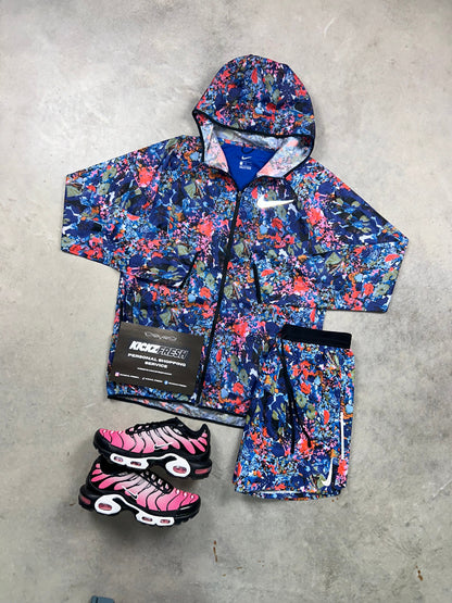 Nike Windrunner Floral Purple Mens Set