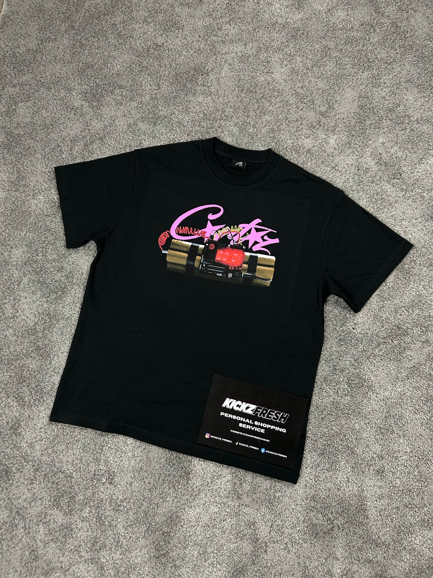 Corteiz No Time 4 Luv Black Tee Shirt