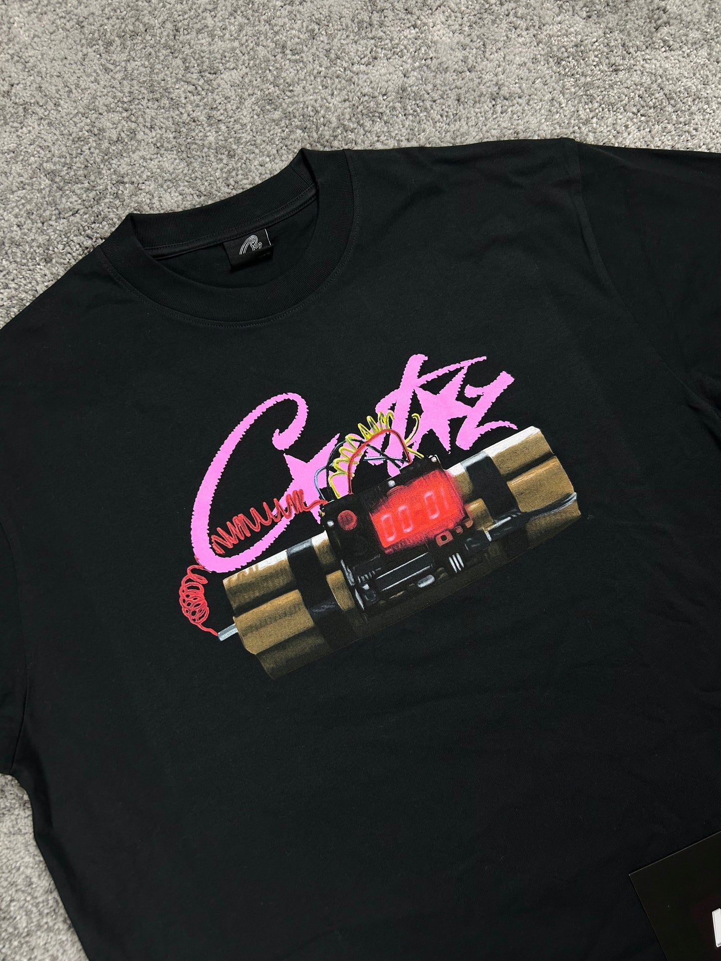 Corteiz No Time 4 Luv Black Tee Shirt