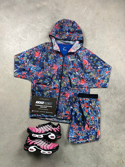 Nike Windrunner Floral Purple Mens Set