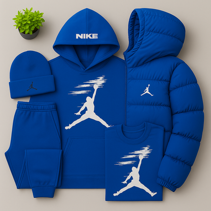 JRD Essential – Ensemble Hiver avec Sweat à Capuche, Pantalon et Doudoune Matelassée