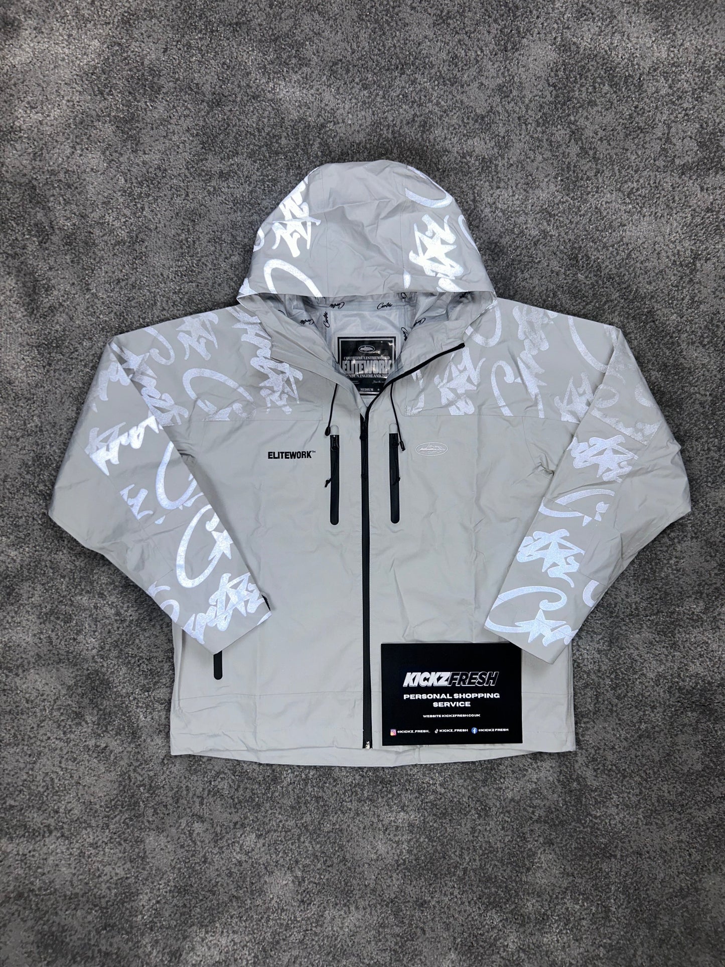 Corteiz Elitework Shell Grey Jacket